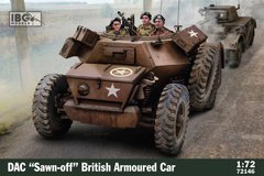 Сборная модель 1/72 британский бронеавтомобиль DAC 'Sawn-Off' British Armoured Car IBG Models 72146
