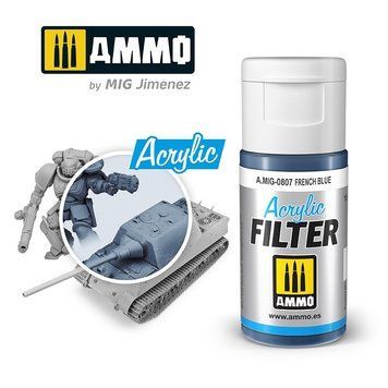 Акриловый фильтр Французский голубой FILTER (French Blue) Ammo Mig 0807