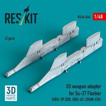 Масштабна модель 1:48 адаптер для зброї США для Су-27 Flanker (2 шт.) (GBU-39 SDB, GBU-62 (JDAM-ER)) Reskit RS48-0604