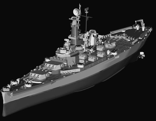 Збірна модель 1/700 лінкор «Південна Дакота» USS South Dakota BB-57 Trumpeter 05760
