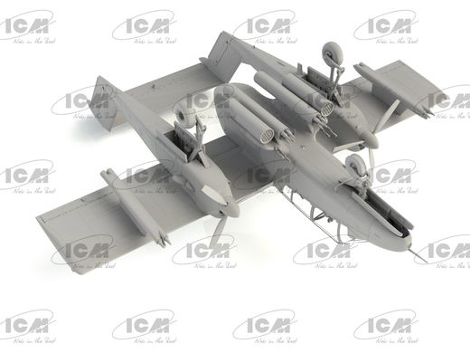 Assembled model 1/48 plane OV-10A Bronco, American attack plane ICM 48300