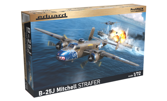 Збірна модель 1/72 літак B-25J Mitchell STRAFER ProfiPACK Edition Eduard 7012