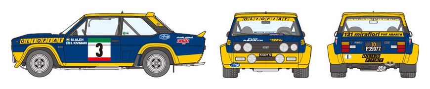 Сборная модель 1/20 раллийное авто FIAT 131 Abarth Rally Olio Fiat Tamiya 20069