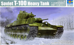 Збірна модель 1/35 радянський важкий танк Т-100 Trumpeter 09590