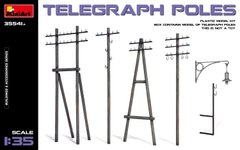 Сборная модель 1/35 телеграфных столбов Telegraph Poles MiniArt 35541A