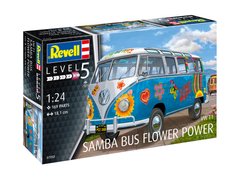 1/24 VW T1 Samba Bus Flower Power Revell 07050 Prefab Model