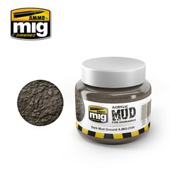 Діорамна паста для імітації темного грунту Acrylic Mud Dark Mud Ground Ammo Mig 2104