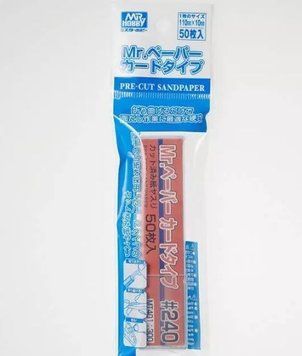 Наждачний папір #240 (50 pcs) Mr. Paper Card Type Sand Paper Mr.Hobby MT-401