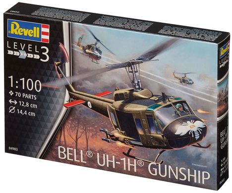 Збірна модель 1/100 вертольота Bell UH-1H Gunship Revell 04983