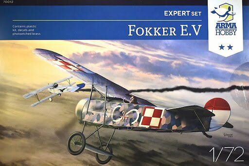 Збірна модель винищувача Fokker E.V. Ekspert set Arma Hobby 70012