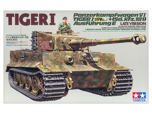 Збірна модель 1/35 танк Pz.Kpfw.VI Ausf.E Sd.Kfz.181 Tiger I Tamiya 35146