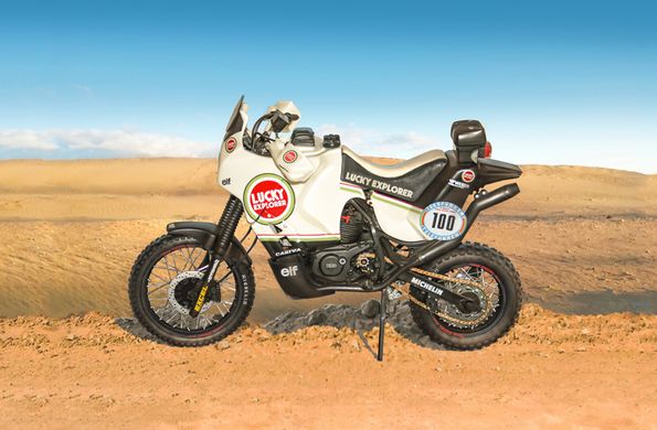 Сборная модель 1/9 мотоцикл Cagiva Elefant 850 Paris-Dakar 1987 года Italeri 4643