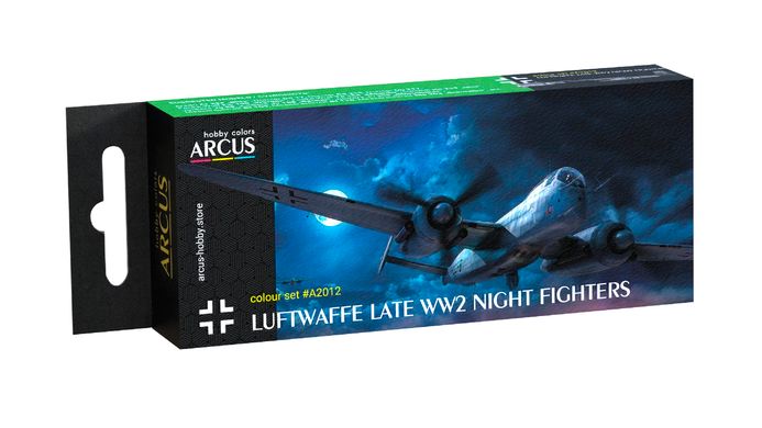 Набор акриловых красок Luftwaffe Late WW2 Night Fighters Arcus А2012