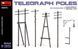 Prefab model 1/35 telegraph poles Telegraph Poles MiniArt 35541A