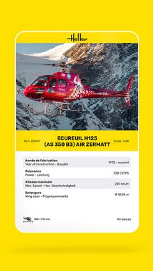 Сборная модель 1/48 французский многоцелевой вертолет Eurocopter AS350 B3 Ecureuil Heller 80490