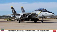 Prefab model 1/72 aircraft F-14B Tomcat VF-103 Jolly Rogers Last Flight 2004 Hasegawa 02434