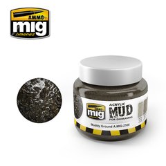 Диорамная паста для имитации грязной почвы Acrylic Muddy Ground Ammo Mig 2105