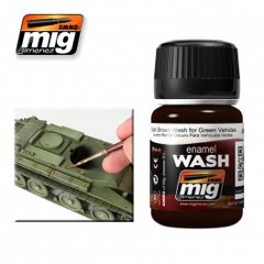 Enamel wash Dark Brown (Dark Brown Wash) Ammo Mig 1005