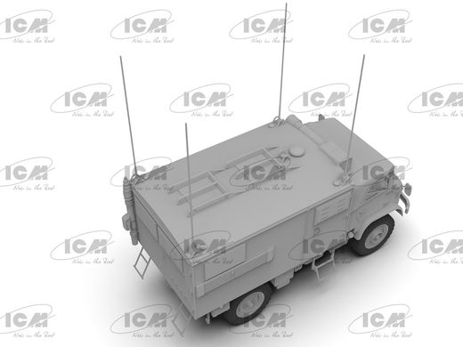 Сборная модель 1/35 военный радиоавтомобиль Unimog S 404 ICM 35137