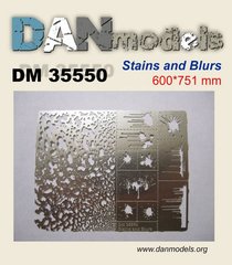Трафарет 1/35 ляпки, бризки, плями #1 DAN Models 35550