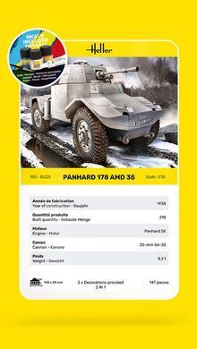 Збірна модель 1:35 броньована розвідувальна машина Panhard 178 Стартовий набір Heller 35325