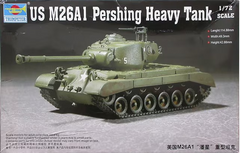 Assembled model 1/72 tank US M26A1 Heavy Tank Trumpeter 07286