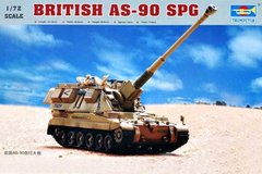 Assembled model 1/72 self-propelled artillery system British AS-90 SPG Trumpeter 07221
