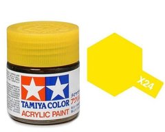 Акриловий лак X24 прозорий жовтий (Clear Yellow) 10мл Tamiya 81524