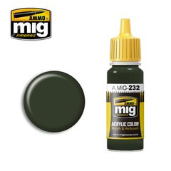 Акрилова фарба Чорно-зелений RLM 70 (Black Green) Ammo Mig 0232