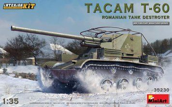 Збірна модель 1/35 Румунський винищувач танків TACAM T-60 з інтер'єром MiniArt 35230