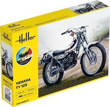 Сборная модель 1:8 мотоцикла Yamaha TY 125 Стартовый набор Heller 56902