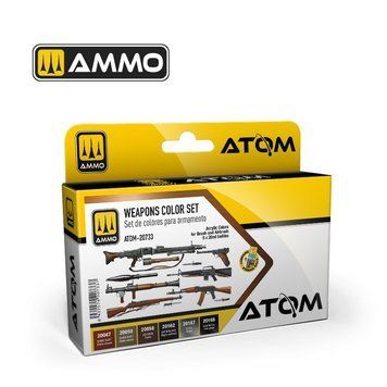 Набір фарб ATOM кольори зброї Ammo Mig 20733