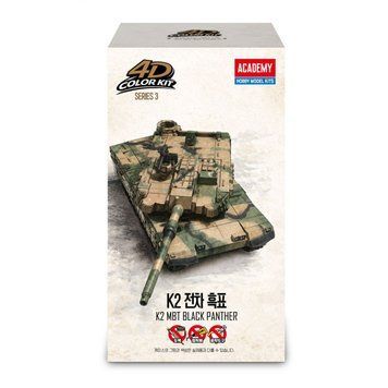 Збірна модель танка K2 Black Panther (4D Color Kit) (easy-click) Academy 15402