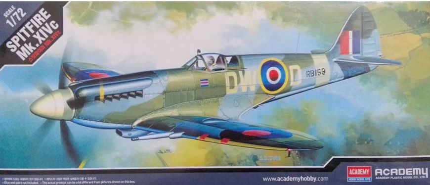 Collected model 1/72 Vinishuvach Spitfire MK XIVC Academy 12484