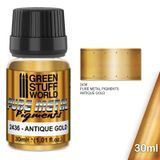 Пигменты изготовлены из настоящих металлов Pure Metal Pigments ANTIQUE GOLD 30 мл GSW 2436