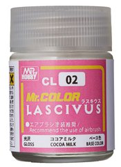 Paint for figures Mr. Color Lascivus (18 ml) Cocoa Milk (glossy) CL02 Mr.Hobby CL02