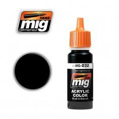Акрилова фарба Атласний чорний (Satin Black) Ammo Mig 0032