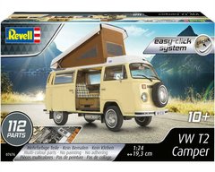 Volkswagen T2 Camper Easy Click Revell 07676 Prefab Model 1/24