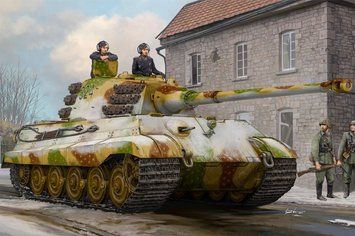 Assembled model 1:35 tank Pz.Kpfw.VI Sd.Kfz.182 Tiger II (Henschel Feb-1945 Production) Hobby Boss 84