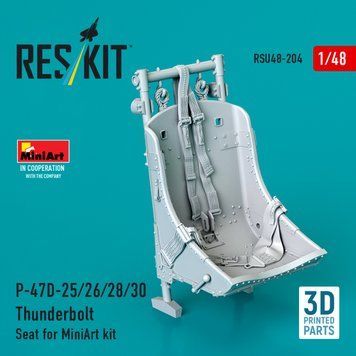 Масштабна модель 1:48 крісло P-47D-25/26/28/30 Thunderbolt для набору MiniArt Reskit RSU48-0204