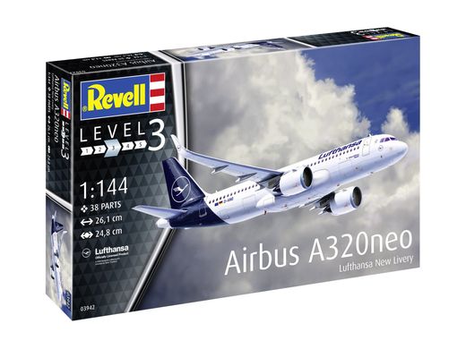 Prefab model 1/144 civil aircraft Airbus A320 Neo Luft Revell 03942