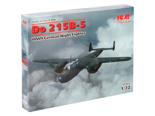 Збірна модель 1/72 літак Do 215B-5, Німецький нічний винищувач 2 Світової Війни ICM 72306