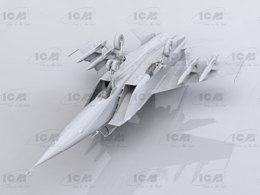 Prefab model 1/48 aircraft MiG-25 BM, Soviet strike aircraft ICM 48905