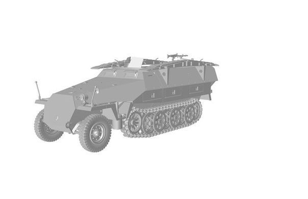 Збірна модель 1:35 бронетранспортер mtl.Pi.Pzwg. Sd.Kfz.251/7 (2 в 1) Das Werk 35030
