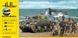 1/72 scale model and tank with landing craft Omaha Beach Starter Kit Heller 52332