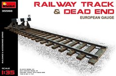 Сборная модель 1/35 железнодорожный путь (европейская) с тупиком Railway Track & Dead end MiniArt 35568