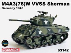 Зібрана Модель 1/72 танк M4A3(76)W VVSS Sherman Germany 1945 Dragon 63142