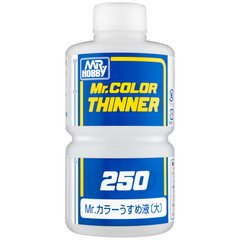 Растворитель для нитрокрасок Mr. Color Solvent-Based Paint Thinner, 250 ml.T103 Mr.Hobby T103