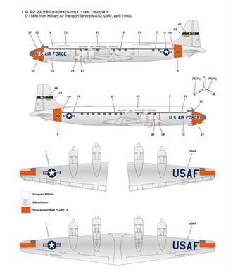 Assembly model 1:144 Douglas C-118 Liftmaster Academy 12634