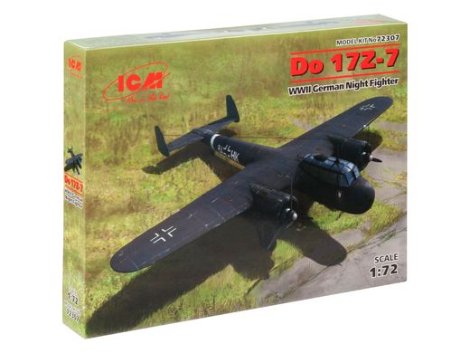 Збірна модель 1/72 літак Do 17Z-7, Німецький нічний винищувач 2 Світової війни ICM 72307